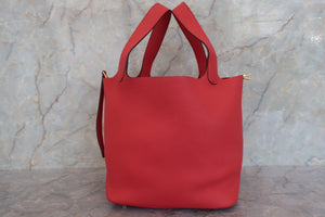 HERMES／エルメス ピコタンロックＭＭ トリヨンクレマンス ローズテキサス Z刻印 ハンドバッグ 700060243