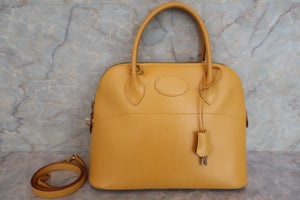 HERMES／BOLIDE 31 Graine Couchevel leather Jaune □F刻印 Shoulder bag 600070188