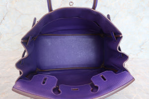 HERMES／エルメス バーキン30 トリヨンクレマンス アイリス □N刻印 ハンドバッグ 700040215