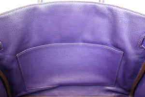 HERMES／エルメス バーキン30 トリヨンクレマンス アイリス □N刻印 ハンドバッグ 700040215