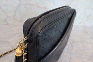 CHANEL/香奈儿 CF 流苏 链条 肩背包 羊皮 Black/Gold hadware(黑色/金色金属) 肩背包 700070252