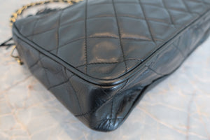 CHANEL/シャネル マトラッセフリンジチェーンショルダーバッグ ラムスキン ブラック/ゴールド金具 ショルダーバッグ 700080217