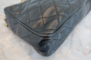 CHANEL/シャネル マトラッセフリンジチェーンショルダーバッグ ラムスキン ブラック/ゴールド金具 ショルダーバッグ 700080217