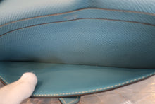Load image into Gallery viewer, HERMES  Bearn Soufflet Epsom leather Blue jean □K Engraving Wallet 700090225
