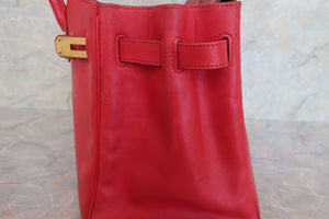 HERMES BIRKIN 30 Gulliver leather Rouge vif 〇X刻印 Hand bag 600090048