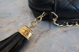 CHANEL/香奈儿 CF 流苏 链条 肩背包 羊皮 Black/Gold hadware(黑色/金色金属) 肩背包 700070252