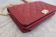 Load image into Gallery viewer, CHANEL LeBOY CHANEL Chain wallet Caviar skin Bordeaux Shoulder bag 600040006
