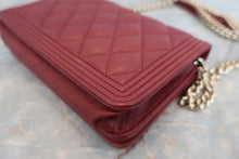 Load image into Gallery viewer, CHANEL LeBOY CHANEL Chain wallet Caviar skin Bordeaux Shoulder bag 600040006
