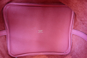 HERMES／エルメス ピコタンロックＭＭ トリヨンクレマンス ローズテキサス Z刻印 ハンドバッグ 700060243