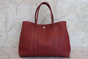 HERMES／エルメス ガーデンパーティPM ネゴンダ ルージュアッシュ □O刻印 トートバッグ 700100057