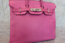 画像をギャラリービューアに読み込む, HERMES／エルメス オータクロア28 シェーブル フューシャピンク □J刻印 ハンドバッグ 700070079
