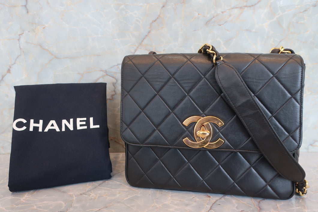 CHANEL/シャネル マトラッセチェーンショルダーバッグ ラムスキン ブラック/ゴールド金具 ショルダーバッグ 700070273