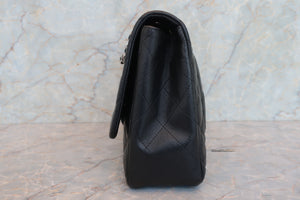 CHANEL/シャネル 中マトラッセシングルフラップチェーンショルダーバッグ ラムスキン ブラック/シルバー金具 ショルダーバッグ 700090027