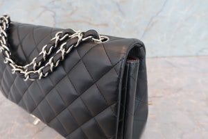 CHANEL/シャネル 中マトラッセシングルフラップチェーンショルダーバッグ ラムスキン ブラック/シルバー金具 ショルダーバッグ 700090027