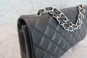 CHANEL/シャネル 中マトラッセシングルフラップチェーンショルダーバッグ ラムスキン ブラック/シルバー金具 ショルダーバッグ 700090027
