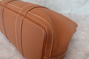 HERMES／エルメス ガーデンパーティPM ネゴンダ ゴールド □L刻印 トートバッグ 700060165