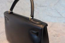 画像をギャラリービューアに読み込む, HERMES／エルメス ケリー28 ボックスカーフ ブラック ハンドバッグ 800070155
