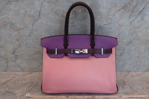 HERMES BIRKIN30 Personal order Chevre myzore goatskim Pink/Raisin/Parme □P刻印Hand bag 600100064