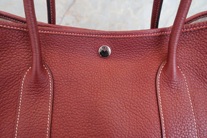 HERMES／エルメス ガーデンパーティPM ネゴンダ ルージュアッシュ □O刻印 トートバッグ 700100057