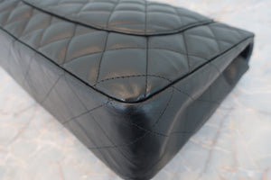 CHANEL/シャネル 中マトラッセシングルフラップチェーンショルダーバッグ ラムスキン ブラック/シルバー金具 ショルダーバッグ 700090027