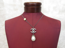 Load image into Gallery viewer, ＣＨＡＮＥＬ CC mark Rhinestone Necklace  Silver plated  Silver  Necklace  300010058
