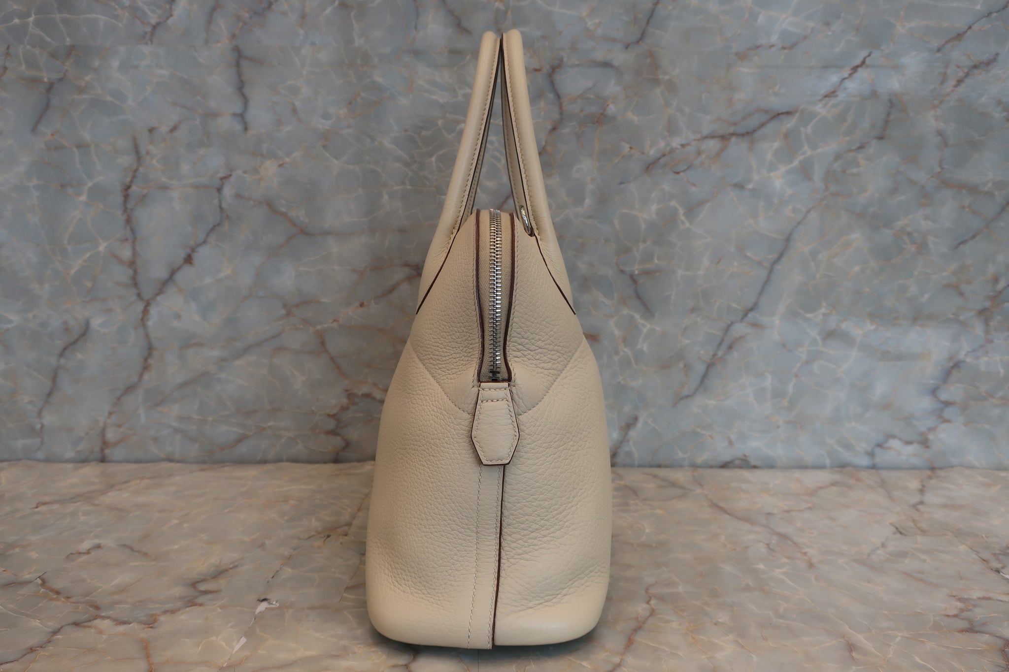 Hermes Bolide Shoulder Bag 31cm Grey Clemence Leather