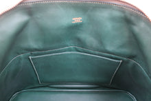 将图片加载到图库查看器，HERMES BOLIDE 35 Box carf leather Green 〇U刻印 Shoulder bag 500030117
