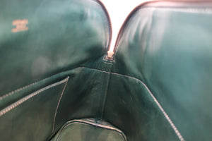 HERMES BOLIDE 35 Box carf leather Green 〇U Engraving Shoulder bag 500030117