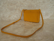 Load image into Gallery viewer, CELINE Trio Leather Yellow Shoulder Bag 20100047
