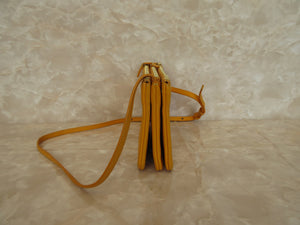 CELINE Trio Leather Yellow Shoulder Bag 20100047