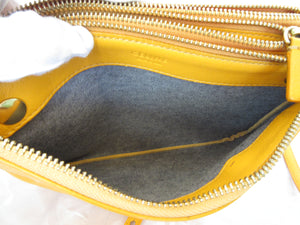 CELINE Trio Leather Yellow Shoulder Bag 20100047