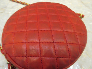 CHANEL CC mark chain shoulder bag Lambskin Red/Gold hadware Shoulder bag 400040015