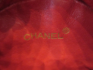 CHANEL/シャネル ココマークチェーンショルダーバッグ ラムスキン レッド/ゴールド金具 ショルダーバッグ 400040015