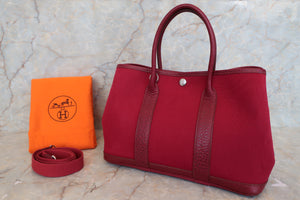 Hermes Rouge Imperial/Tosca Garden Party Bag