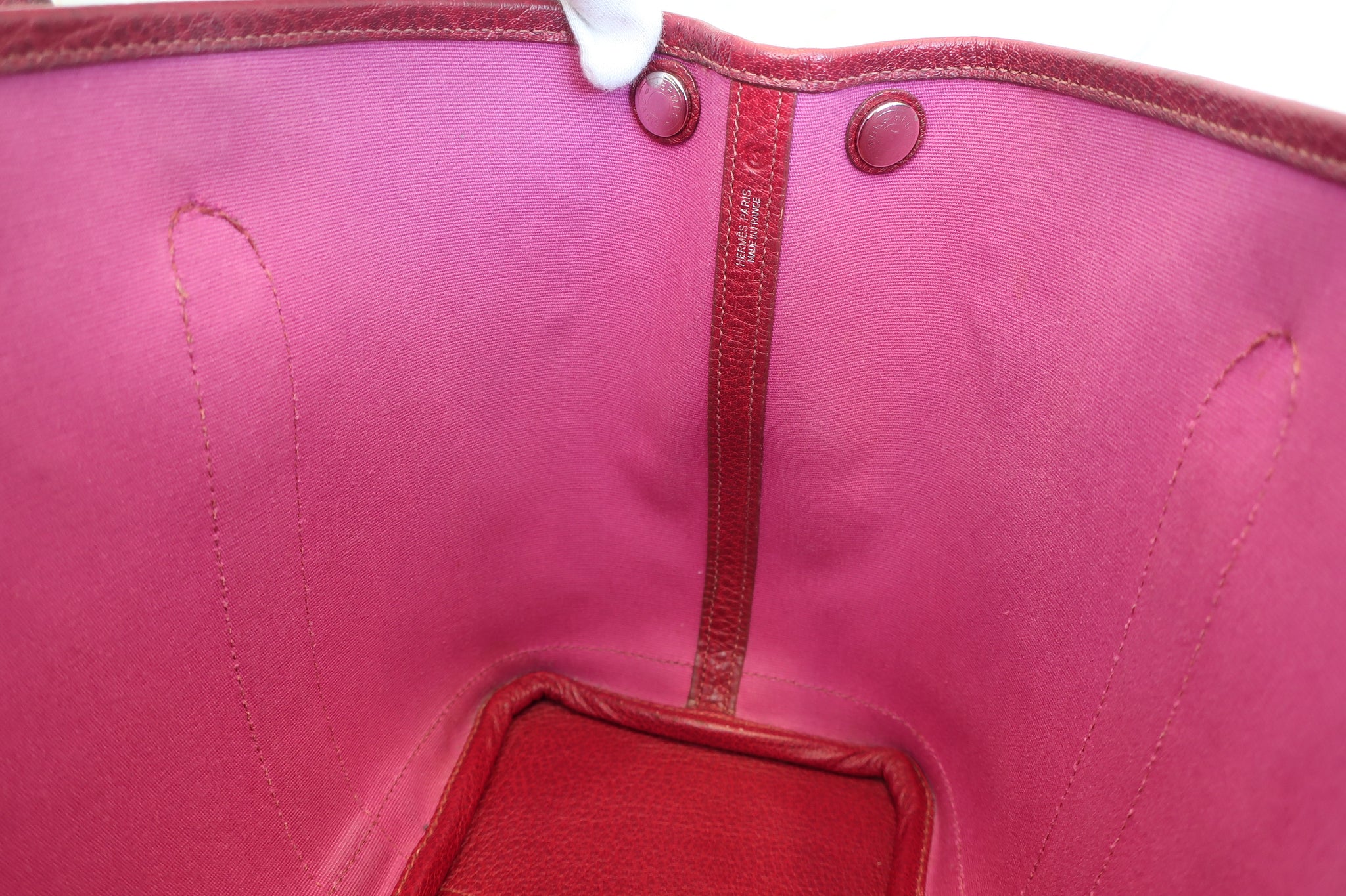 Garden party leather handbag Hermès Pink in Leather - 16822151