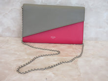 Load image into Gallery viewer, CELINE Large flap on Chain Wallet  Leather  Gray/Pink  Shoulder bag  20110073
