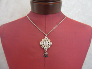 ＣＨＡＮＥＬ CC mark Rhinestone Necklace  Silver plated  Silver  Necklace  28040183