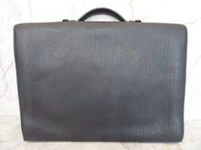 Load image into Gallery viewer, HERMES SAC A DEPECHE 41 Fjord leather Black □F Engraving Hand bag 400010034
