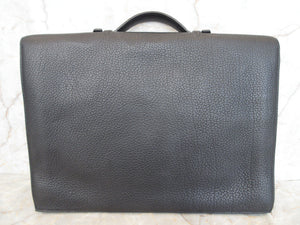 Men's Vintage HERMES Black Leather Sac a Depeches 41 Briefcase at 1stDibs