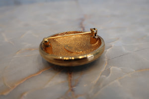 CHANEL CC mark brooch Gold plate Gold Brooch 400050039