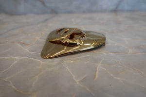CHANEL CC mark Heart broochGold plate Gold Brooch 400050045