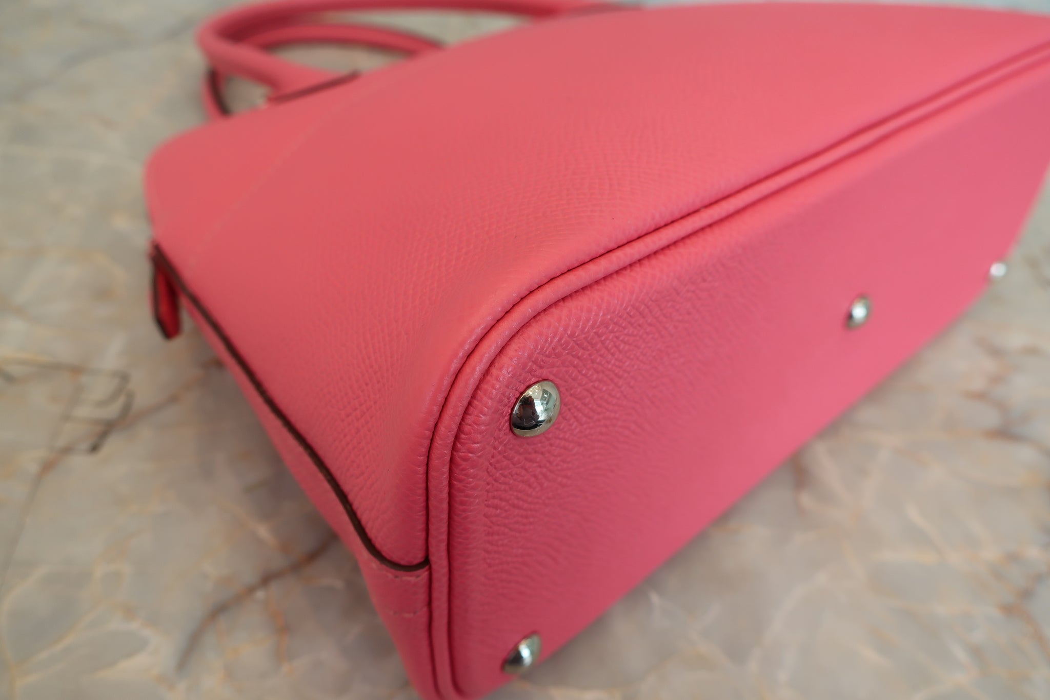 Hermes Bolide Bag 27cm Pink Rose Azalee Epsom Palladium Hardware
