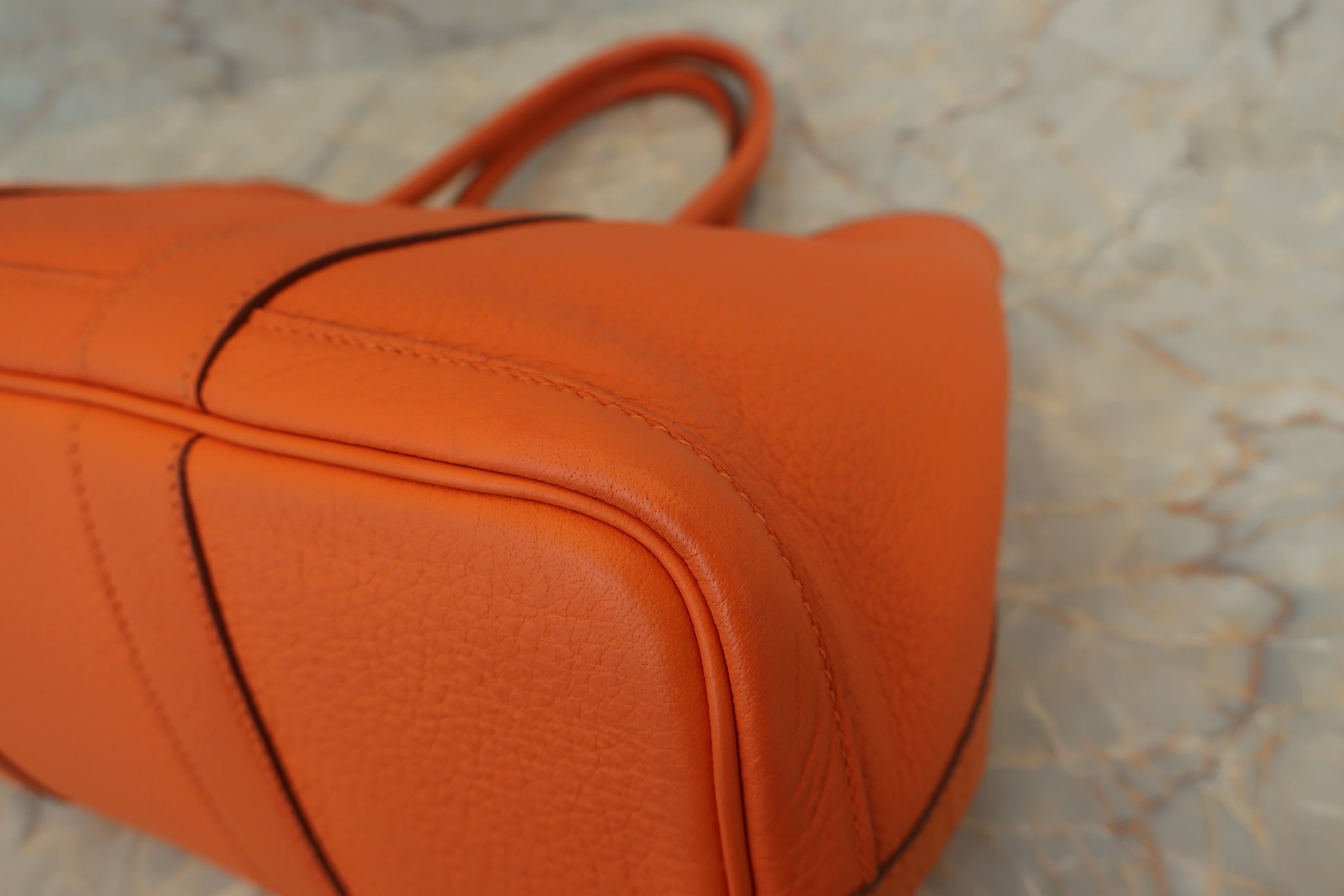 Hermes Orange Negonda Leather Garden Party 36 Bag Hermes