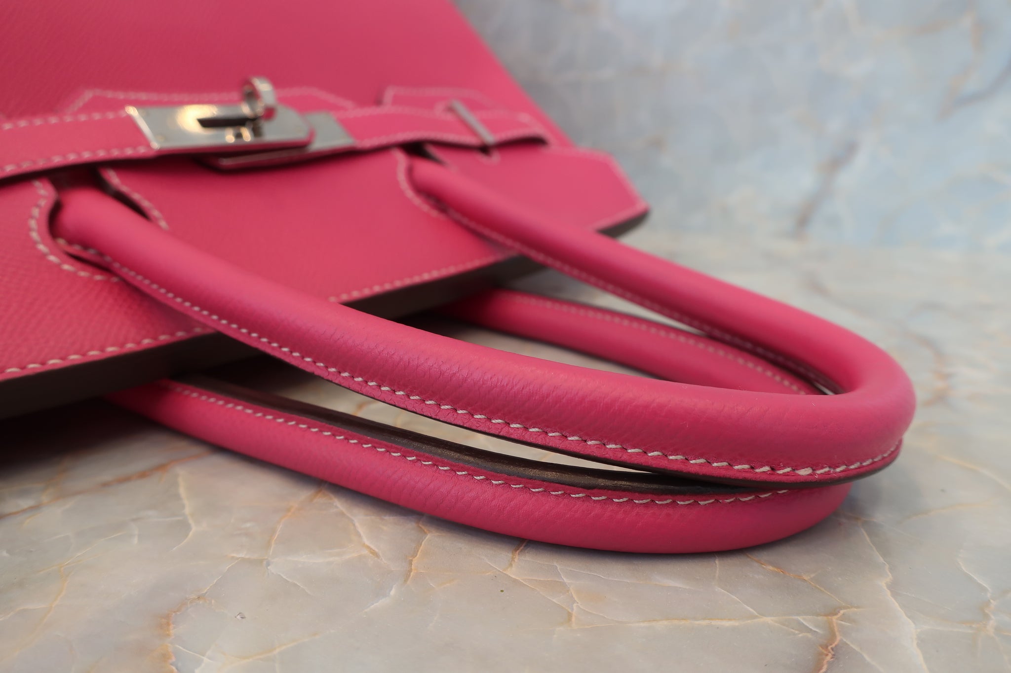 Birkin 30 (Candy Model) Rose Tyrien / Rubis Veau Epsom Leather