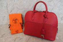 Load image into Gallery viewer, HERMES　BOLIDE 1923 Swift leather Rouge garance □I Engraving Hand bag 500020142
