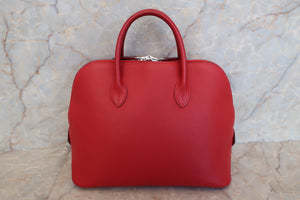 HERMES　BOLIDE 1923 Swift leather Rouge garance □I刻印 Hand bag 500020142