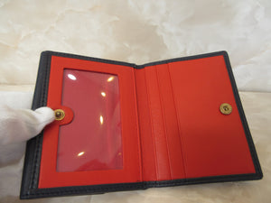Christian Dior/迪奥 双挂钩钱包  牛皮  Navy/Red(藏蓝色/红色)  短款钱包  300010059