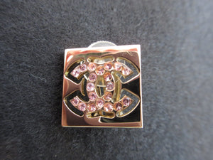 CHANEL CC mark rhinestone earring Gold plate Gold Earring 300030208