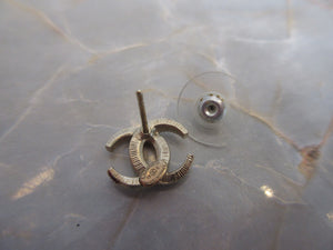 CHANEL CC mark rhinestone earring Gold plate Gold Earring 30003014