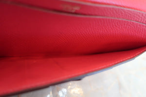 HERMES Bearn Soufflet Epsom leather Rouge vif □H刻印 Wallet 400060123